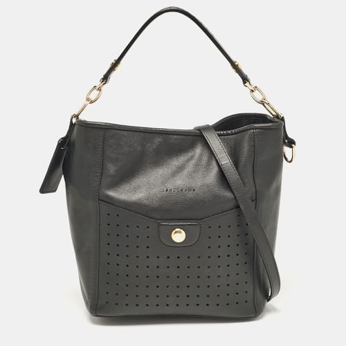 Leather Perforated Mademoiselle Bucket Bag - Longchamp - Modalova