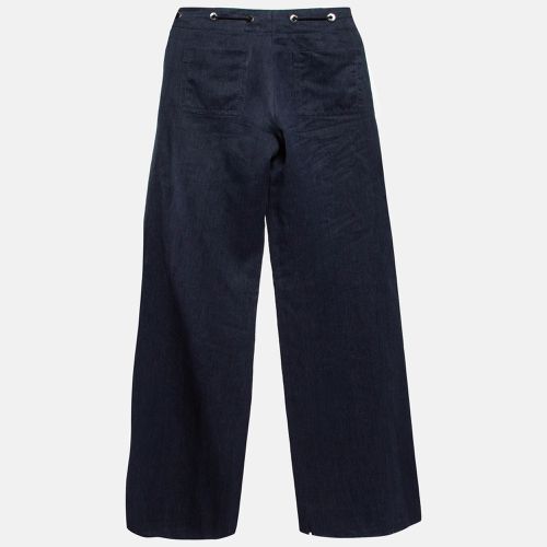 Linen Drill Wide-Leg Trousers S - Loro Piana - Modalova