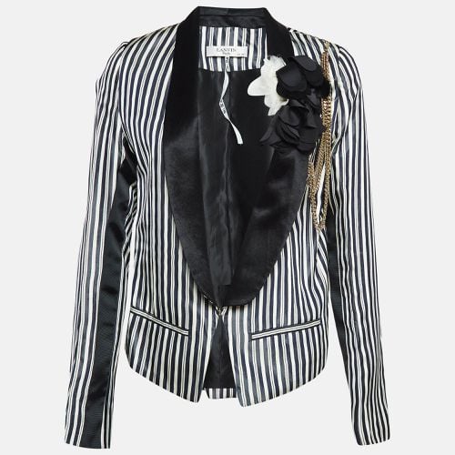 White Stripe Embellished Satin Blazer S - Lanvin - Modalova