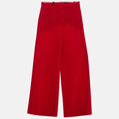 Wool Belted Wide-Leg Trousers S - Lanvin - Modalova