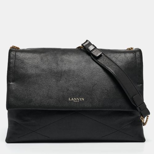 Lanvin Black Leather Sugar Flap Bag - Lanvin - Modalova