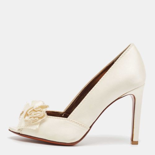 Satin Peep Toe Bow Pumps Size 36.5 - Lanvin - Modalova