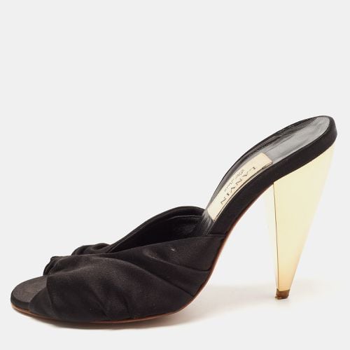 Satin Pleated Open Toe Mules Size 37.5 - Lanvin - Modalova