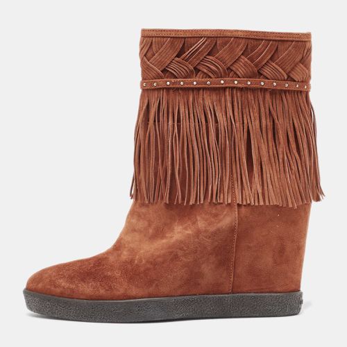 Suede Fringe Ankle Boots Size 37.5 - Le Silla - Modalova