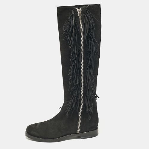 Suede Fringe Detail Knee Length Boots Size 37.5 - Le Silla - Modalova