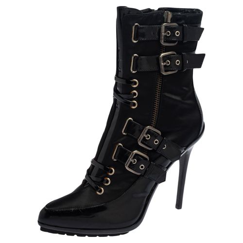 Enio Silla For Patent Leather And Nylon Platform Ankle Boots Size 39.5 - Le Silla - Modalova