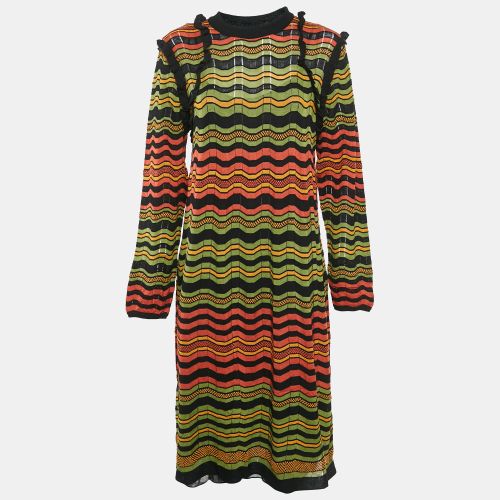 Patterned Knit Ruffle Detail Midi Dress L - M Missoni - Modalova