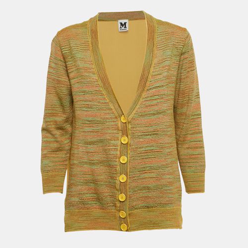 Stripe Knit and Silk Buttoned Cardigan M - M Missoni - Modalova