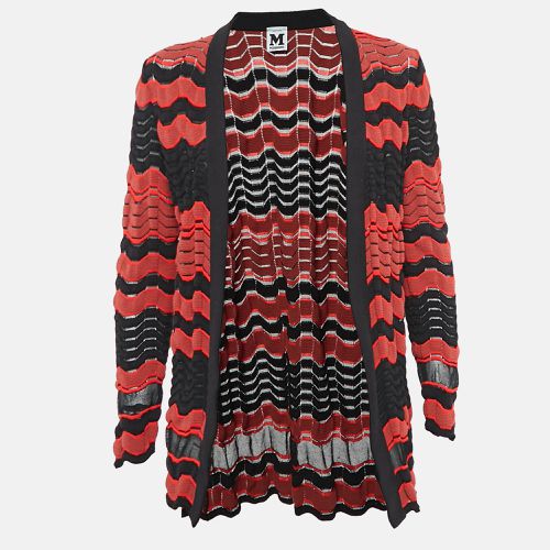 Black Patterned Knit Open Front Cardigan S - M Missoni - Modalova