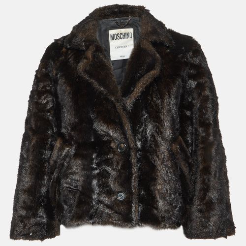 Faux Fur Single Breasted Coat XS - Moschino Couture - Modalova