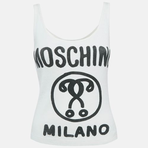 Logo Print Rib Knit Tank Top S - Moschino Couture - Modalova