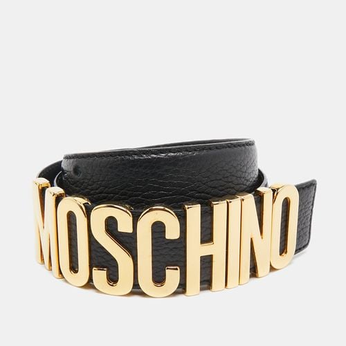 Leather Classic Logo Belt 90 CM - Moschino - Modalova