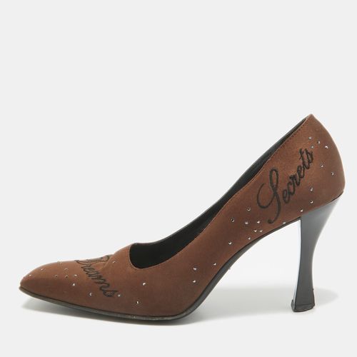 Satin Square Toe Pumps Size 38.5 - Moschino - Modalova