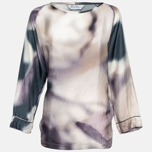 Watercolor Print Silk Blouse M - Max Mara - Modalova