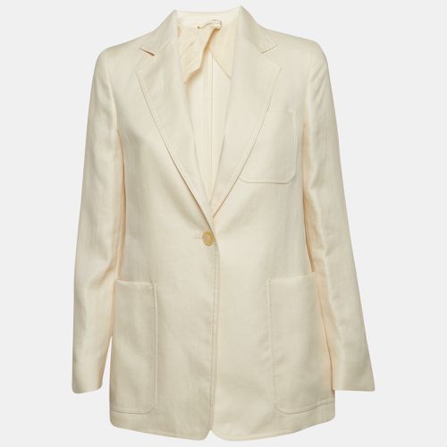 Cream Linen Single Breasted Blazer S - Max Mara - Modalova