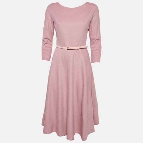 Camel Wool Belted Midi Dress S - Max Mara - Modalova