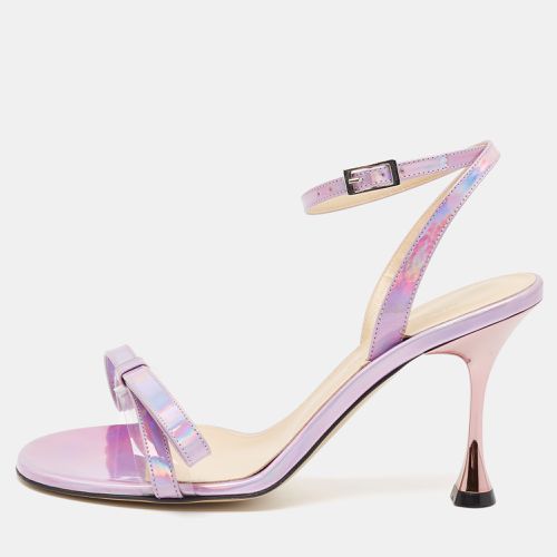 Iridescent Leather French Bow Sandals Size 37.5 - Mach & Mach - Modalova