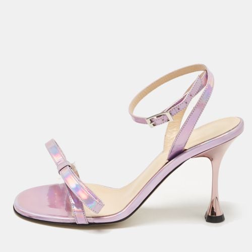 Iridescent Leather French Bow Sandals Size 38 - Mach & Mach - Modalova