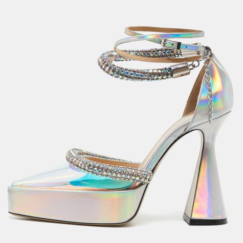 Iridescent PVC Crystal Embellished Kimberly Platform Pumps Size 38 - Mach & Mach - Modalova