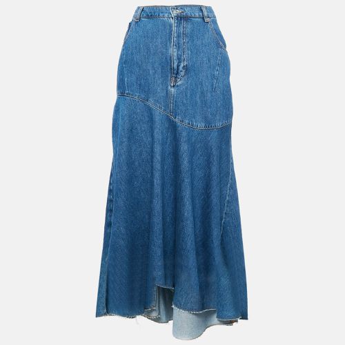 Denim Flared Asymmetric Midi Skirt XL - Maje - Modalova