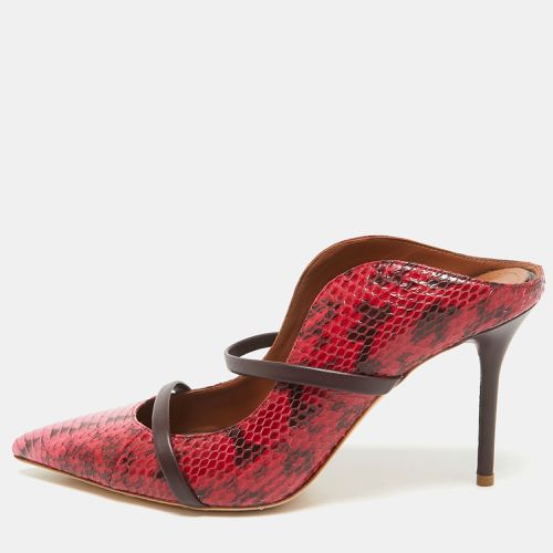 Pink Leather and Python Leather Maureen Mules Size 41 - Malone Souliers - Modalova