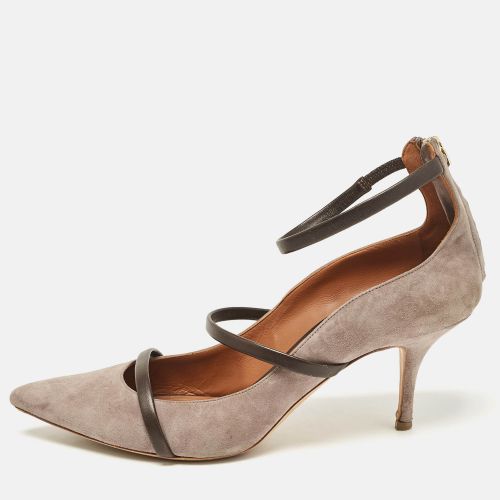 Leather and Suede Ankle Strap Pumps Size 42 - Manolo Blahnik - Modalova