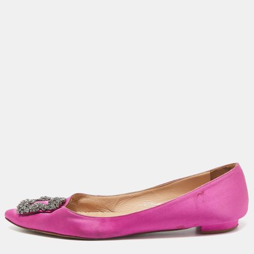 Satin Hangisi Ballet Flats Size 39.5 - Manolo Blahnik - Modalova