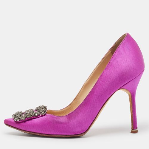 Satin Hangisi Pumps Size 36.5 - Manolo Blahnik - Modalova