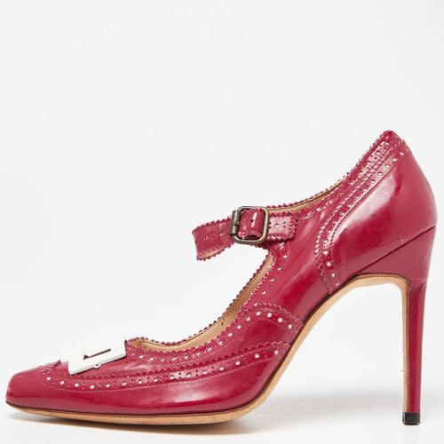 Patent Leather Mary Jane Pumps Size 36.5 - Manolo Blahnik - Modalova