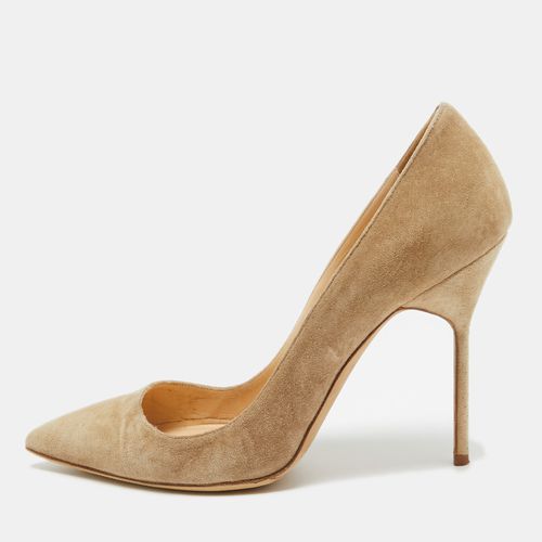 Suede BB Pointed Toe Pumps Size 38.5 - Manolo Blahnik - Modalova