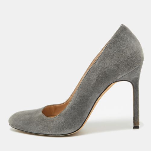 Suede Round Toe Pumps Size 35.5 - Manolo Blahnik - Modalova