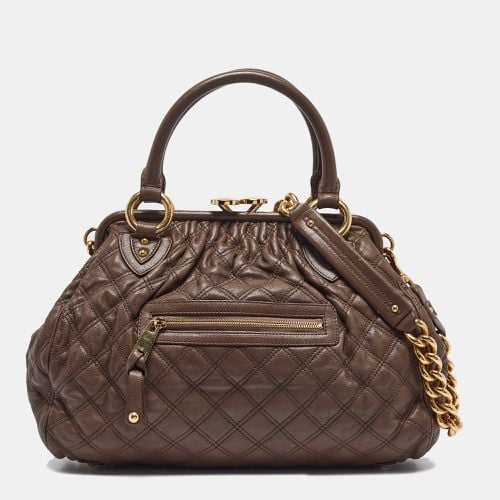 Dark Quilted Leather Stam Satchel - Marc Jacobs - Modalova