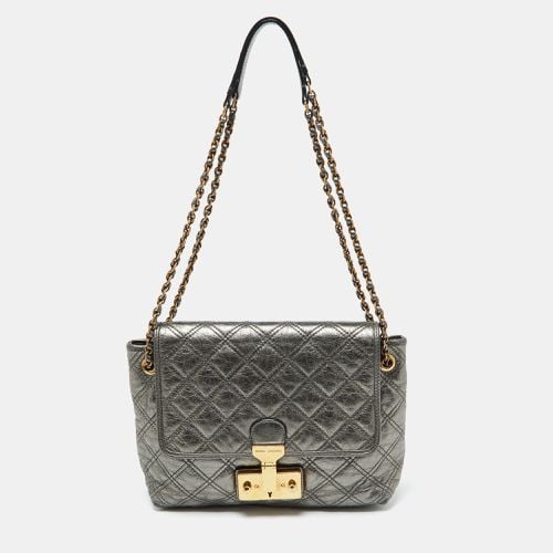 Quilted Leather Pushlock Flap Shoulder Bag - Marc Jacobs - Modalova