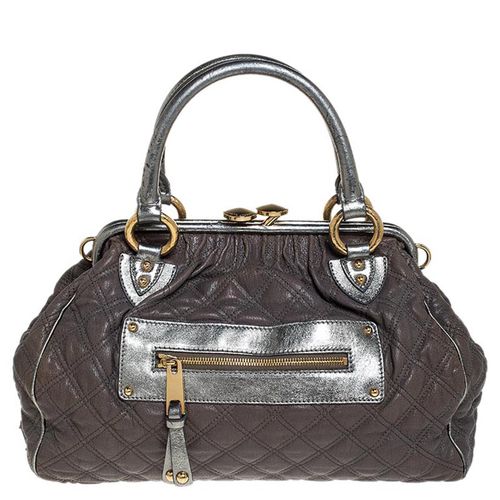 Silver Quilted Leather Stam Shoulder Bag - Marc Jacobs - Modalova