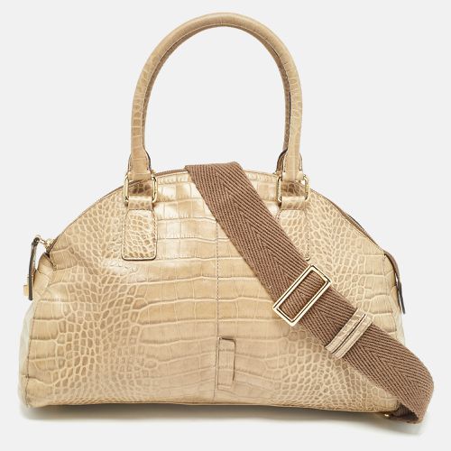 Light Croc Embossed Leather Dome Satchel - MCM - Modalova