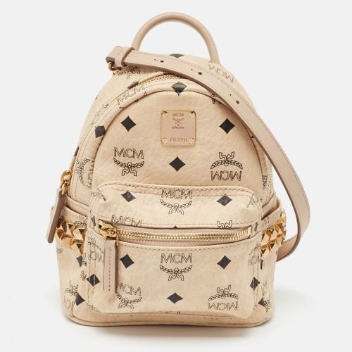 Visetos Coated Canvas and Leather Mini Stark Bebe Boo Backpack - MCM - Modalova