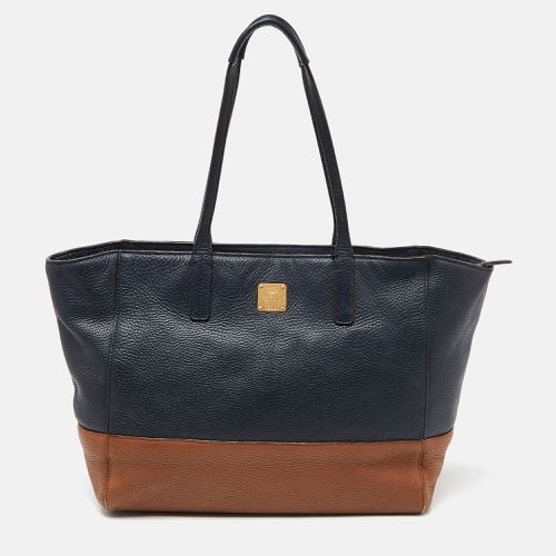 Brown Leather Zip Shopper Tote - MCM - Modalova