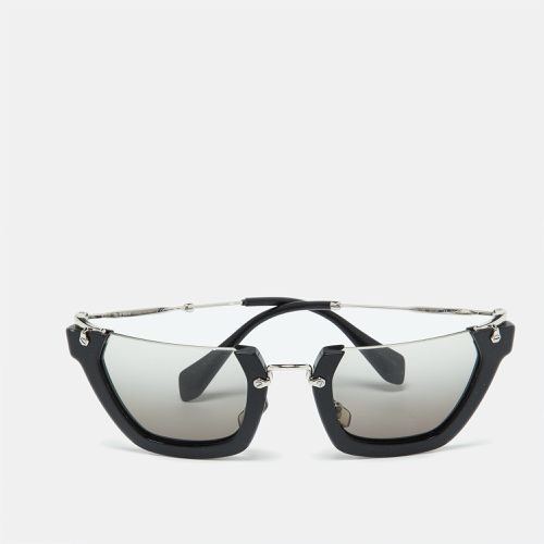 Black/ Gradient SMU12Q Wink Semi-Rimless Sunglasses - Miu Miu - Modalova