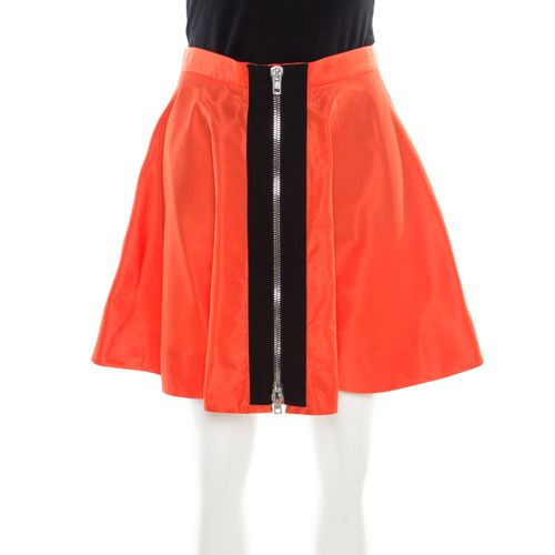 Zip Front Detail Mini Circle Skirt S - Miu Miu - Modalova