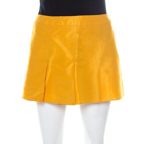 Taffeta Box Pleat Mini Skirt S - Miu Miu - Modalova