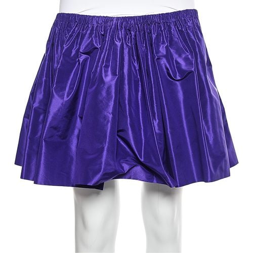 Silk Gathered Mini Skirt S - Miu Miu - Modalova