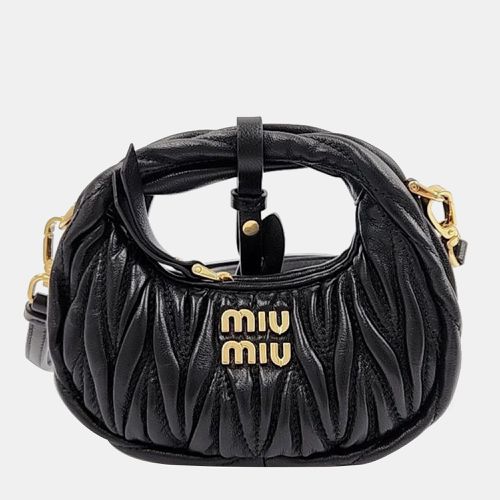 Nappa Matelasse Mini Wander Hobo - Miu Miu - Modalova