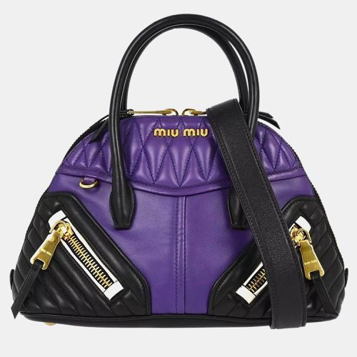 Miu Miu Purple Black Handbag - Miu Miu - Modalova