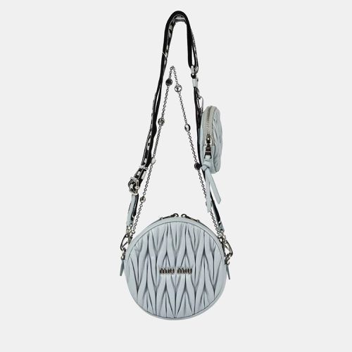 Lambskin Matelasse Shoulder Bag - Miu Miu - Modalova