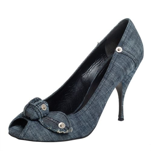 Denim Peep-toe Pumps Size 41 - Miu Miu - Modalova