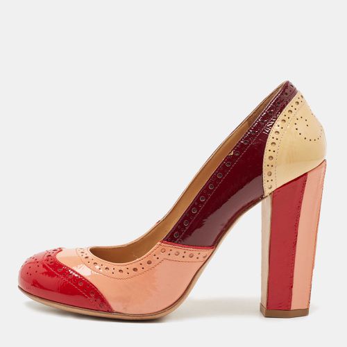 Multicolor Brogue Patent Leather Round Toe Pumps Size 38.5 - Miu Miu - Modalova