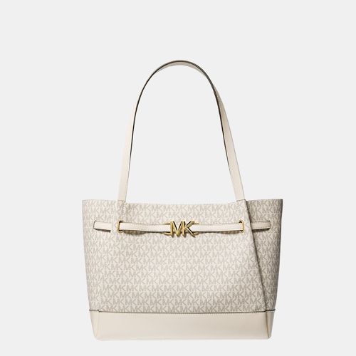 White - Signature Canvas - Reed Large Belted Tote - Michael Kors - Modalova