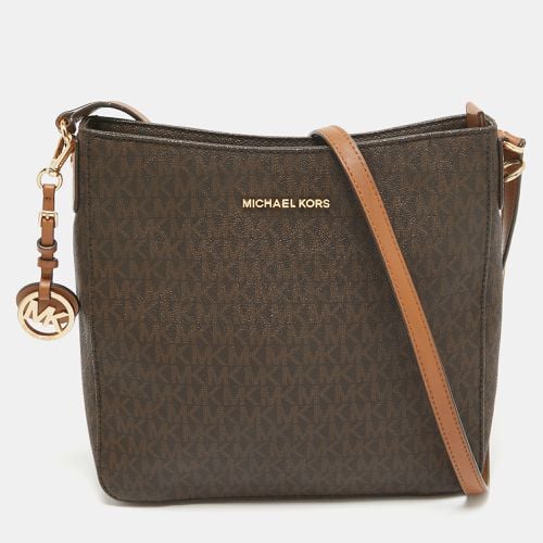 Dark Signature Coated Canvas Jet Set Messenger Bag - Michael Kors - Modalova