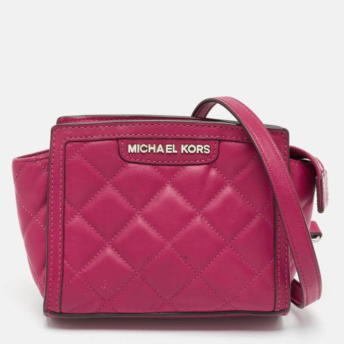 Fuchsia Quilted Leather Micro Selma Tote - Michael Kors - Modalova