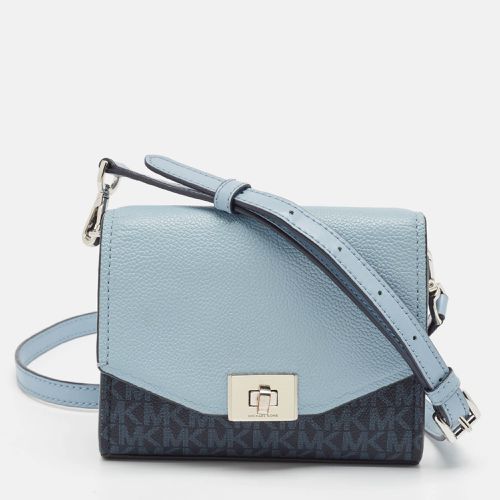 Two Tone Signature Coated Canvas and Leather Crossbody Bag - Michael Kors - Modalova